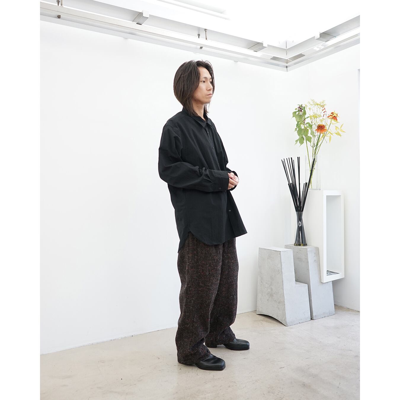 KLASICA] (クラシカ) 25F-SH49-G40 Plain looks unbalance shirts