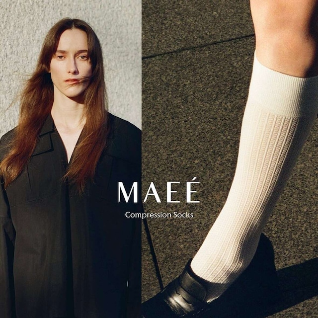 【 MAEE 】コンプレッションソックス （コットンリブタイプ）