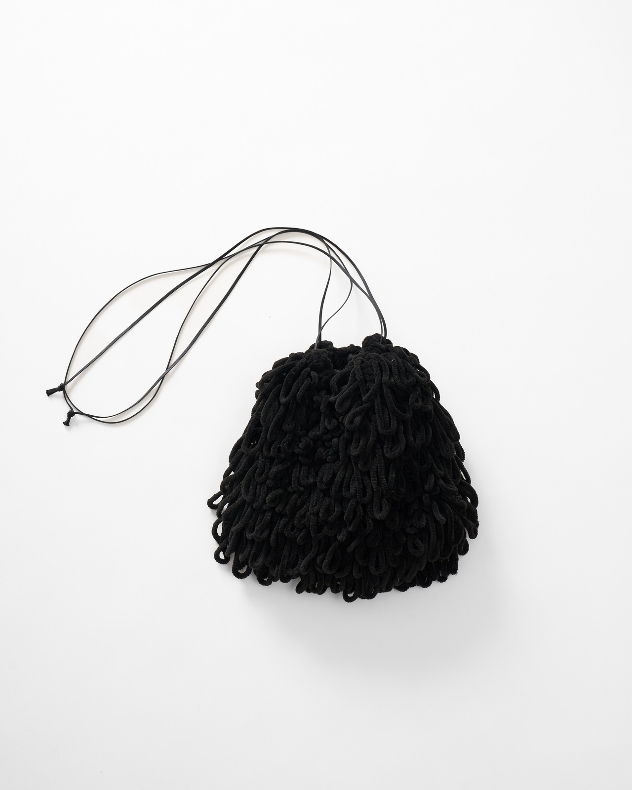 Thick Velvet Loop Monster Mini Bag Hand Knit