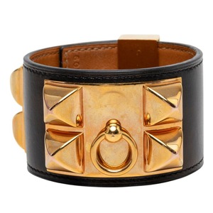 エルメス コリエドシアン ブレスレット サイズ：S ブラック ボックスカーフ レディース HERMES 【中古】