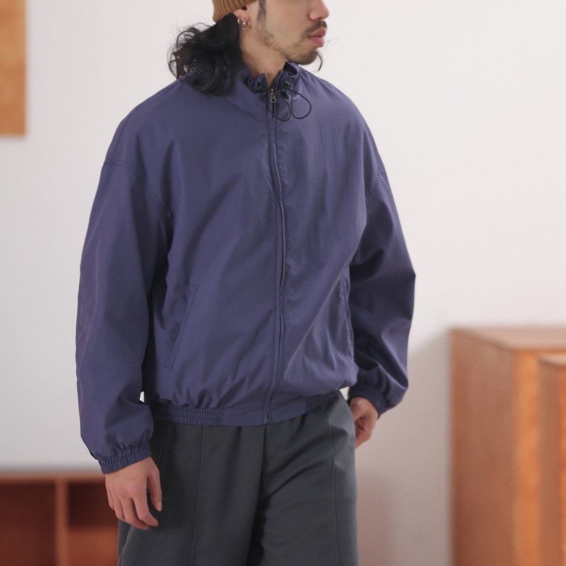 ワイドフォルム シンプル スイングトップブルゾン a-1282