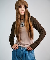 Dog & LOVERS ラグランスリーブ L/S Tシャツ (NAVY) CQ-49069
