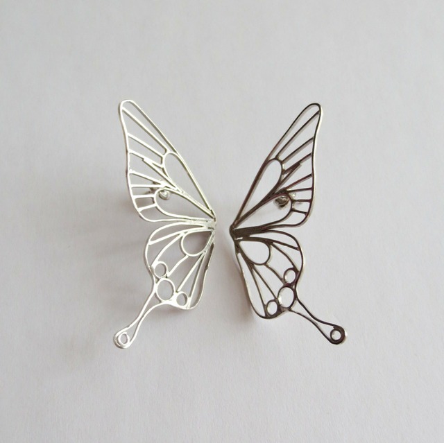 Butterfly(L) / 縦着ピアス / SILVER