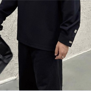 袖メタルポイントロングTシャツ　1213