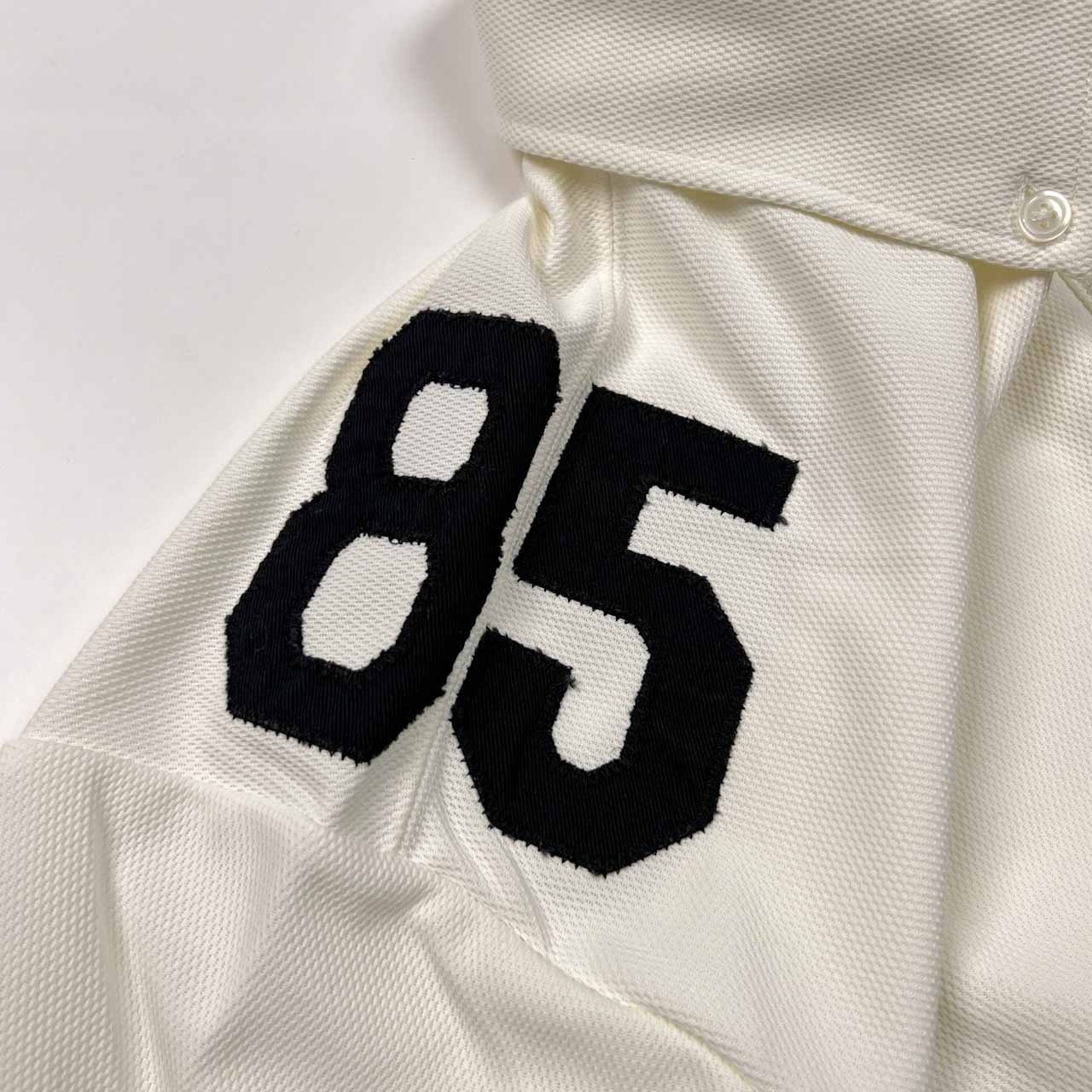 CAPTAIN SANTA キャプテンサンタ ナンバリング ワッペン ドライメッシュ ハーフジップ BD 半袖 ポロシャツ サイズ XL /ホワイト