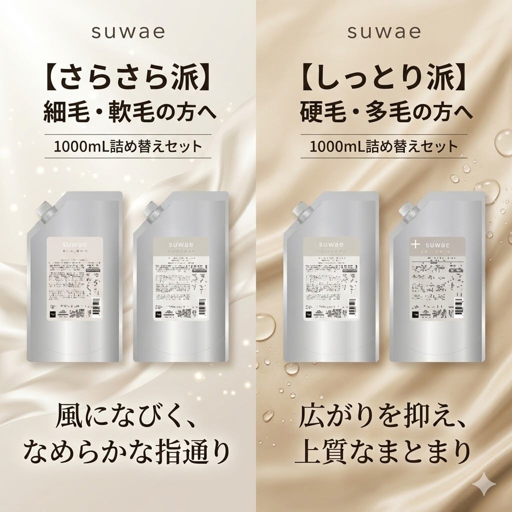 選べる詰め替えセット】ミルボン 新ブランド「suwae（スワエ