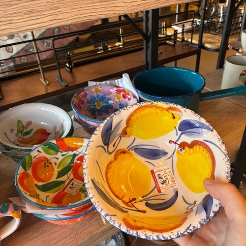 Spain ARTESANIA LEON Hand Painted Ceramic bowl　スペイン　アルテサニアレオン　ハンドペイント陶器　ボウル　全4種　バード　フラワー　オレンジ　レモン