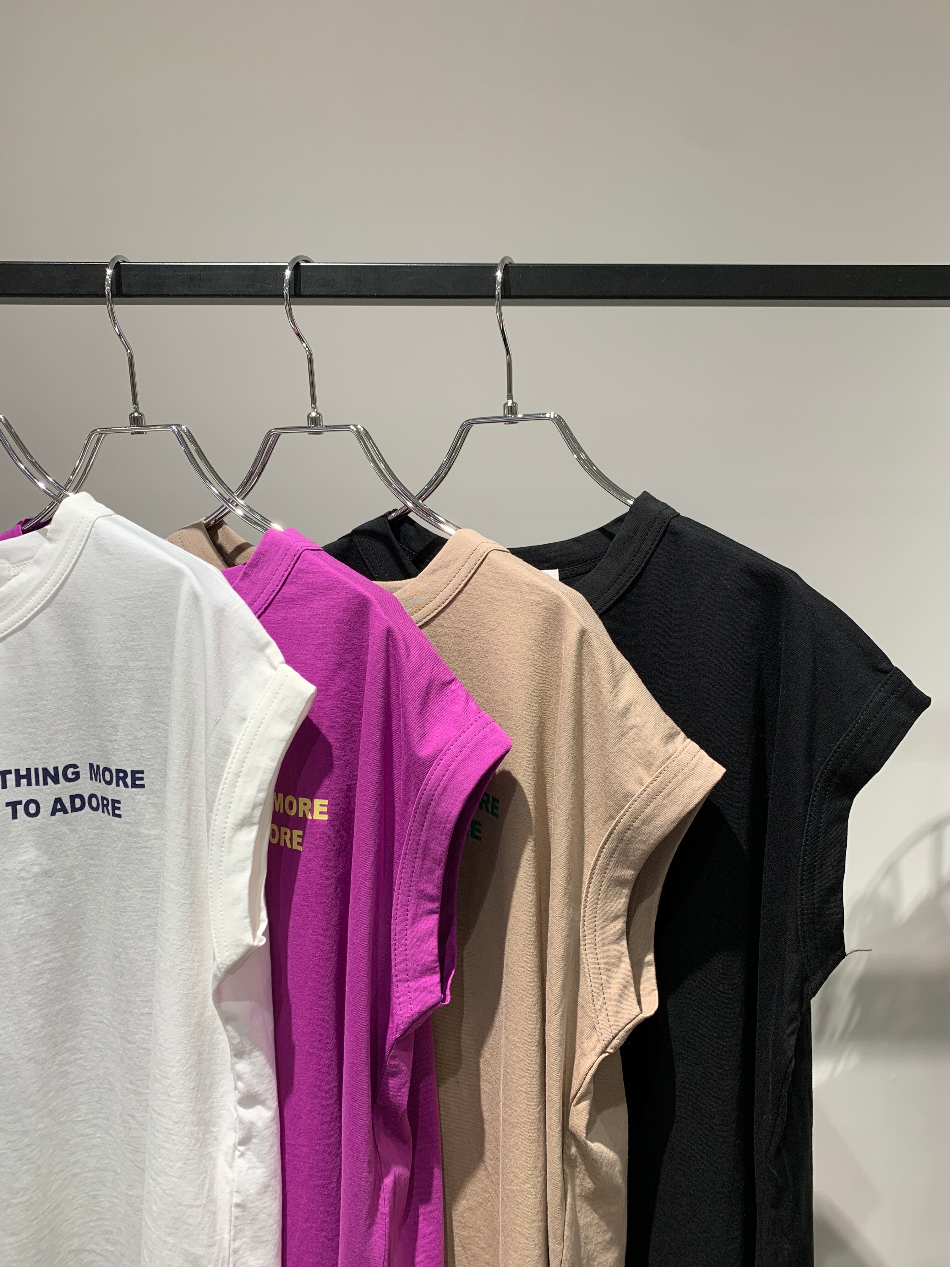 logo print french sleeve T-shirt