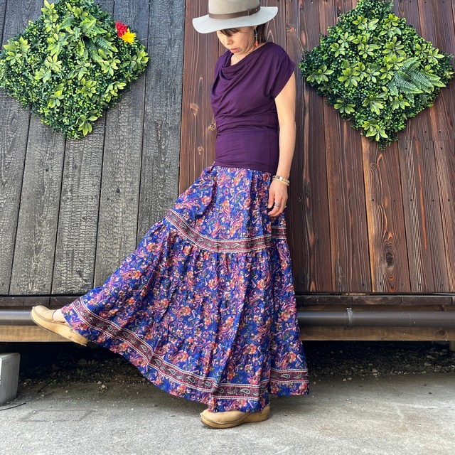 ふんわりペイズリースカート