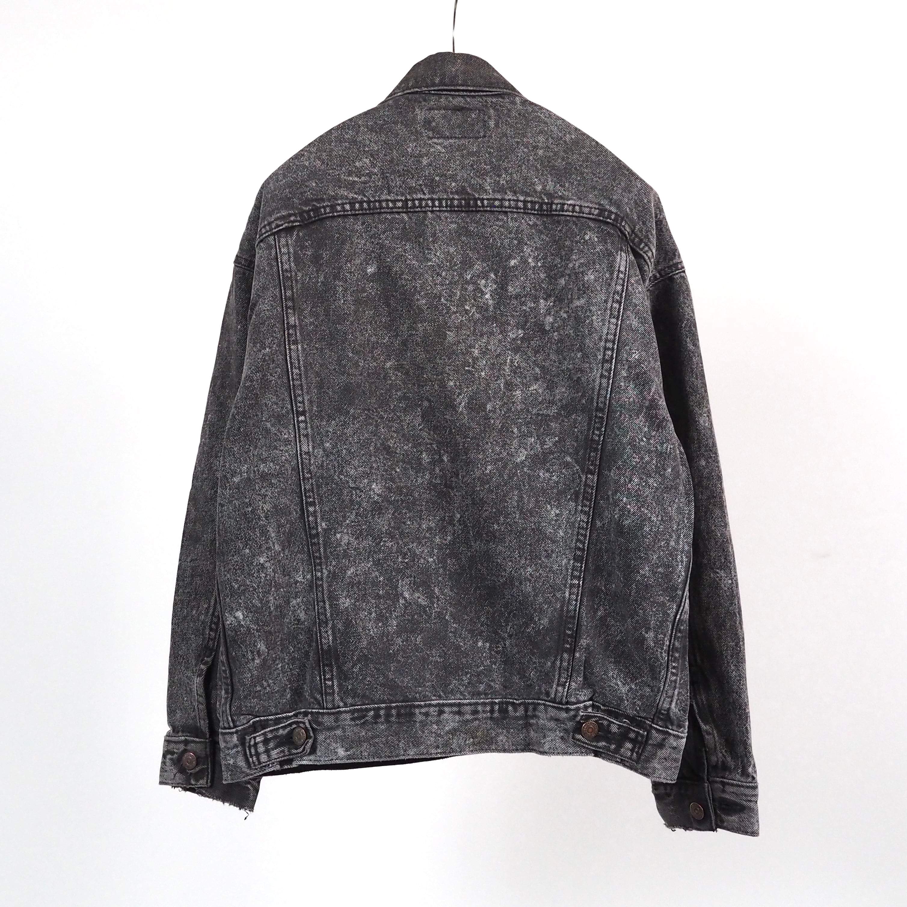 88's Levi's 70507-0253 Black Acid Wash Denim Jacket M USA製