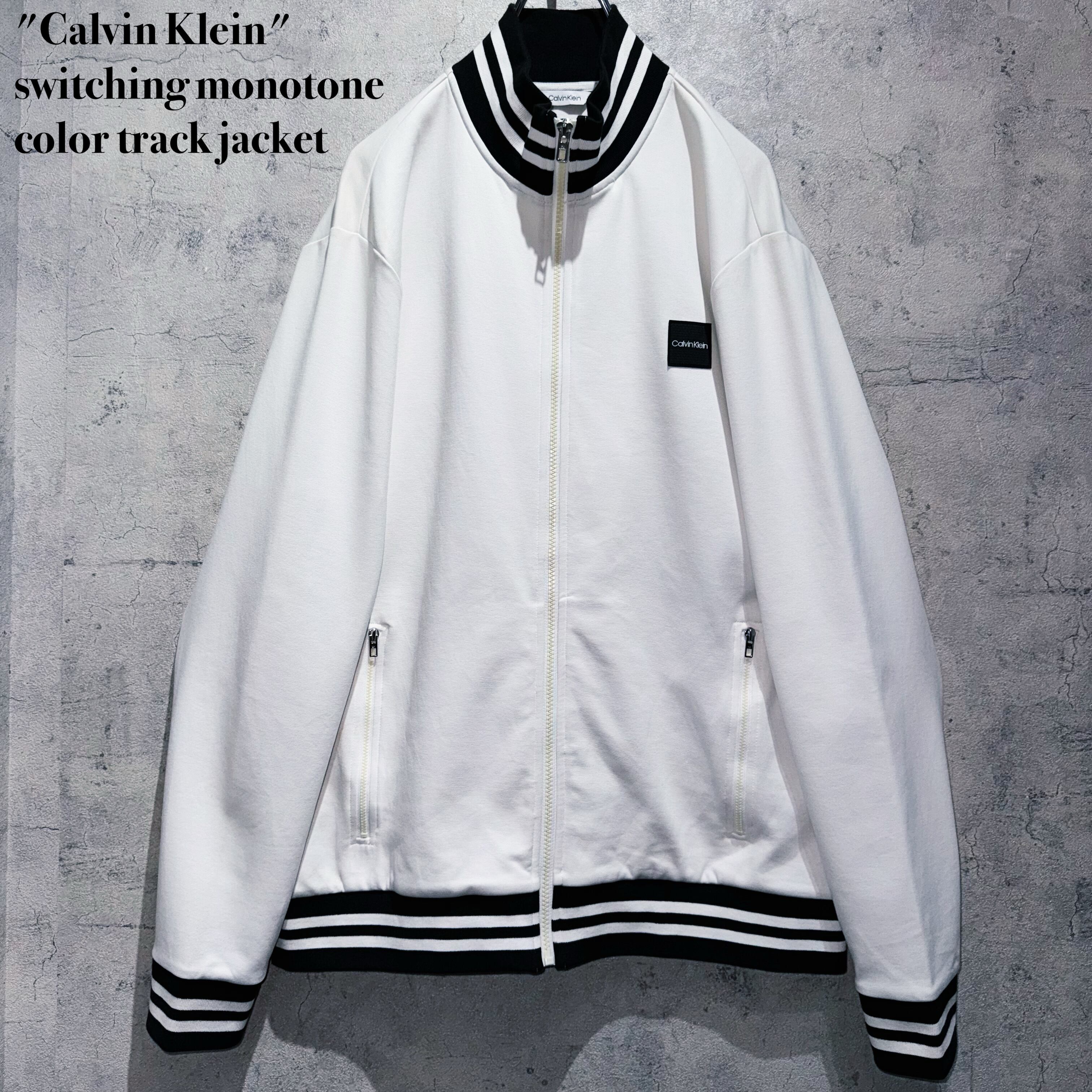 "Calvin Klein"switching monotone color track jacket