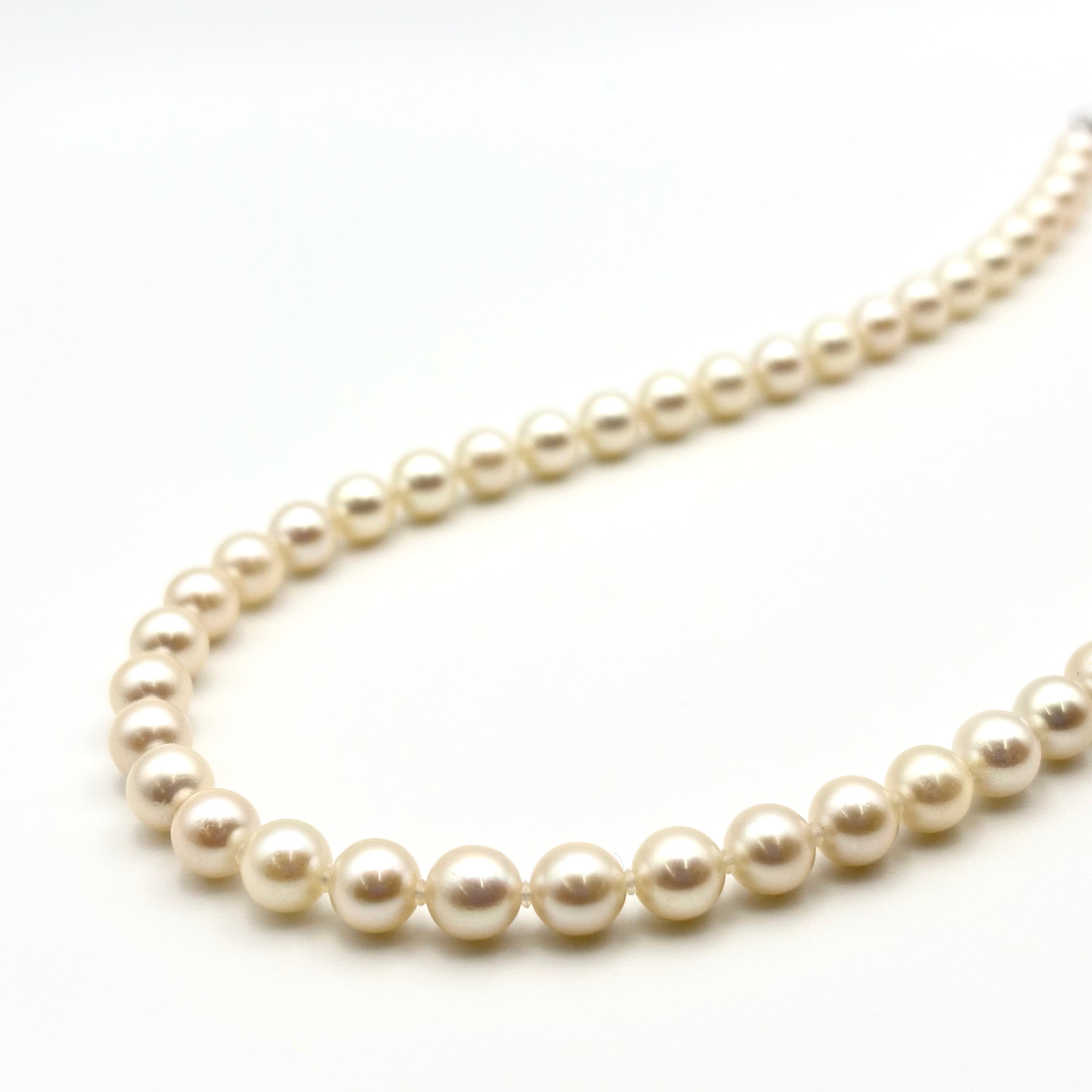 あこや パール ネックレス 約7~7.5mm 44cm シルバー金具 ノンブランド