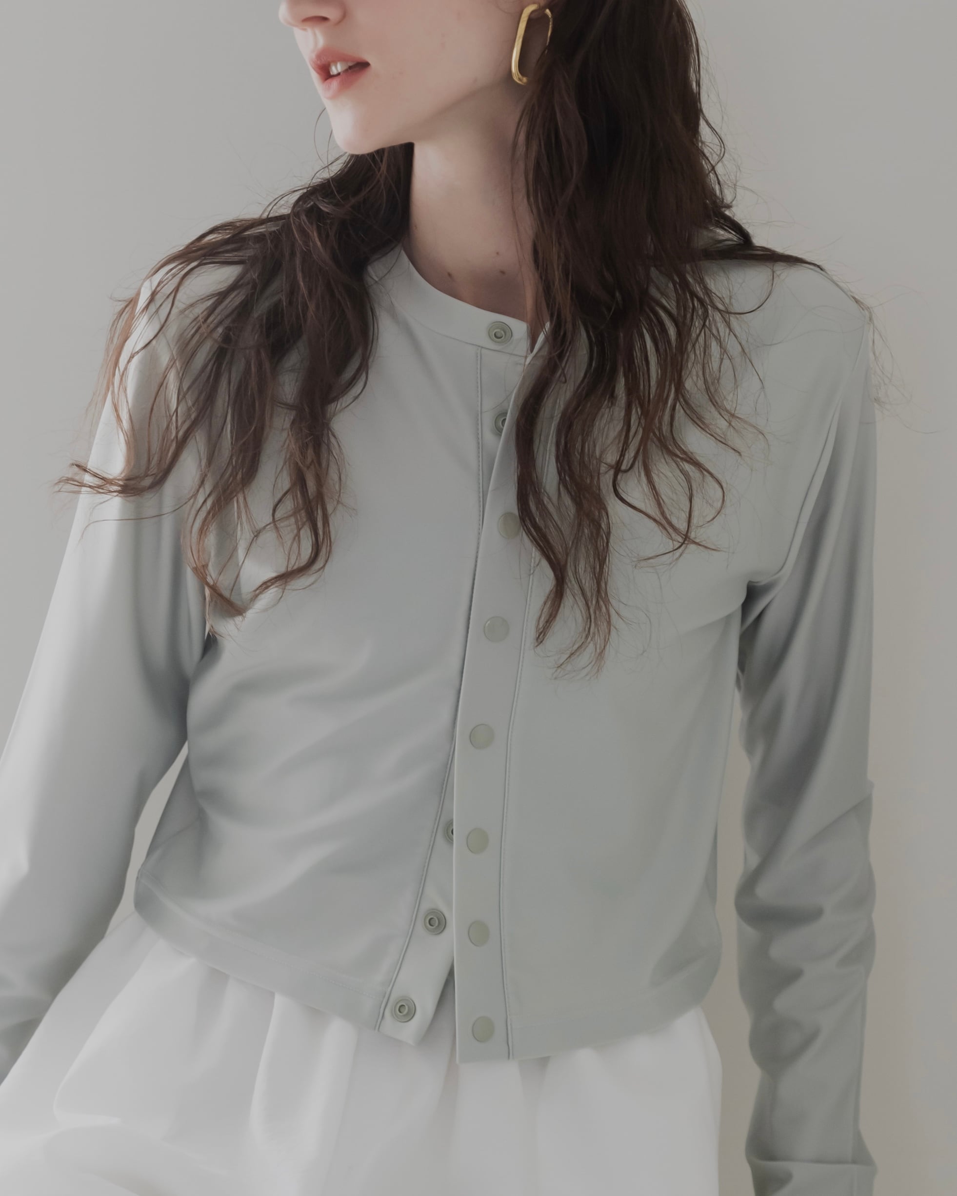 【最終価格】pois ポワ　UV cardigan ホワイト UV cardigan（ホワイト、ミントグリーン）【在庫調整】3〜5日営業日 | pois