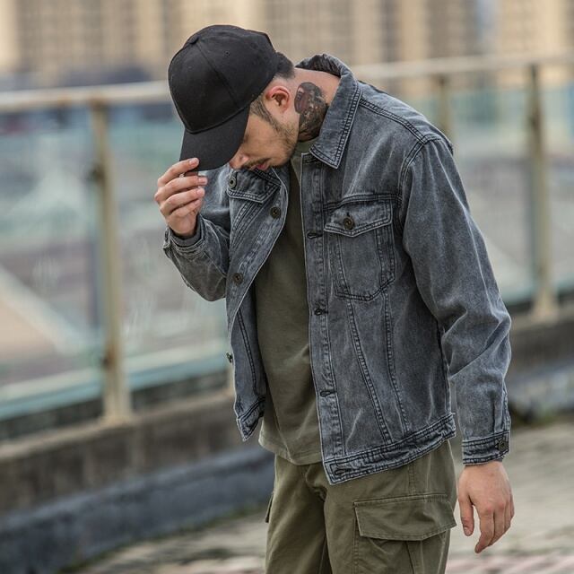 BELVET ダークグレー Gジャン ダークグレー デニムジャケット