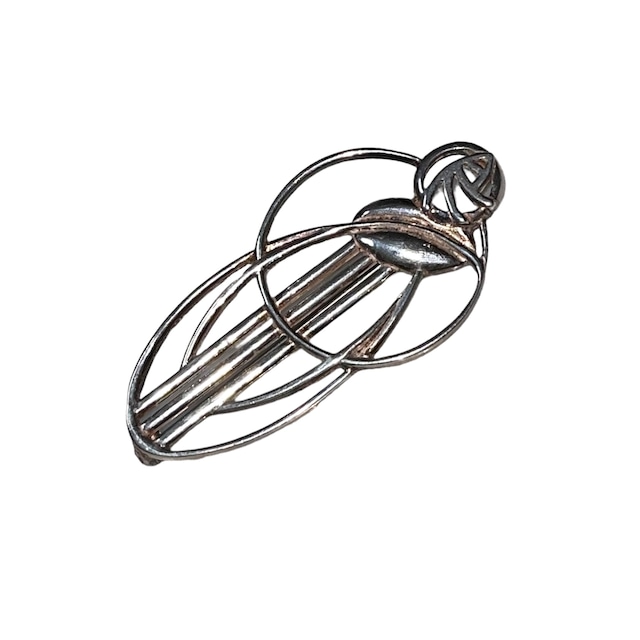 vintage silver abstract brooch