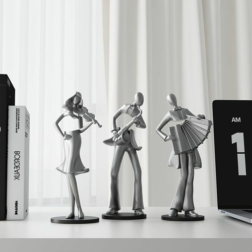 3個セットのミュージシャンのオブジェ 3色展開 置物 おしゃれ