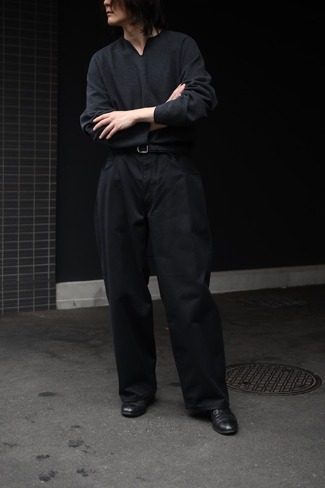 CIOTA / Cotton Twill Football Oval 5 Pocket Pants (Black)