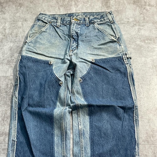 USA生地製 デニム ダブルニー Carhartt B73 DST 31×30 詳細写真3