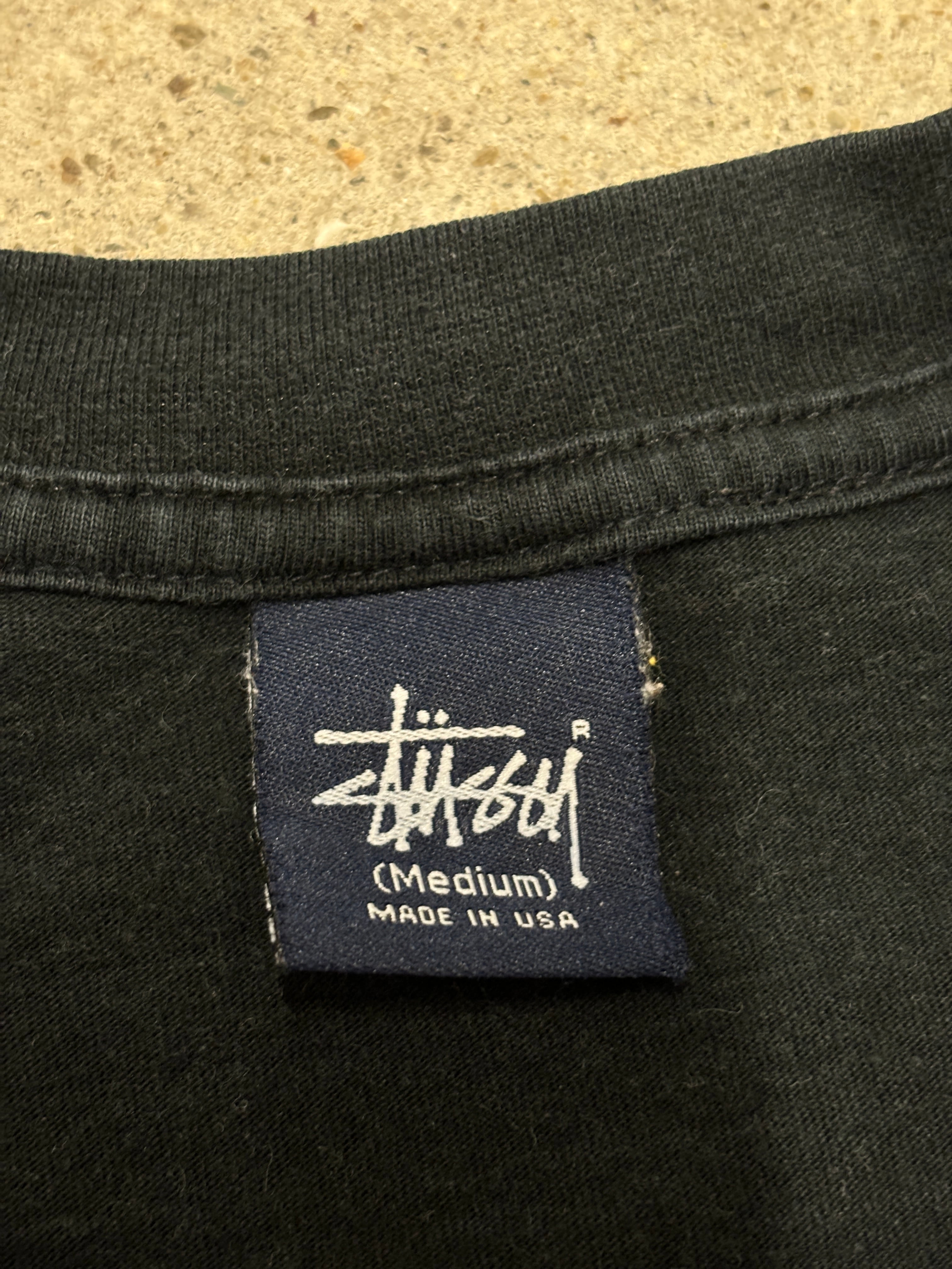 00s OLD STUSSY × NEXUS7/Logo print Tee/紺タグ/M/ロゴプリントT/T
