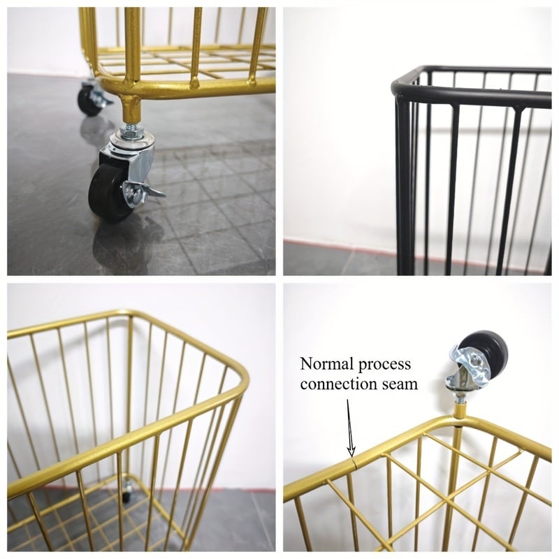 ランドリー バスケット ラグジュアリー スクエア型 キャスター 付き