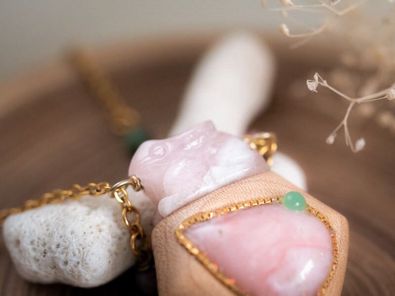 ピンクオパール・モルガナイトチャーム ピンクオパール・モルガナイトチャーム