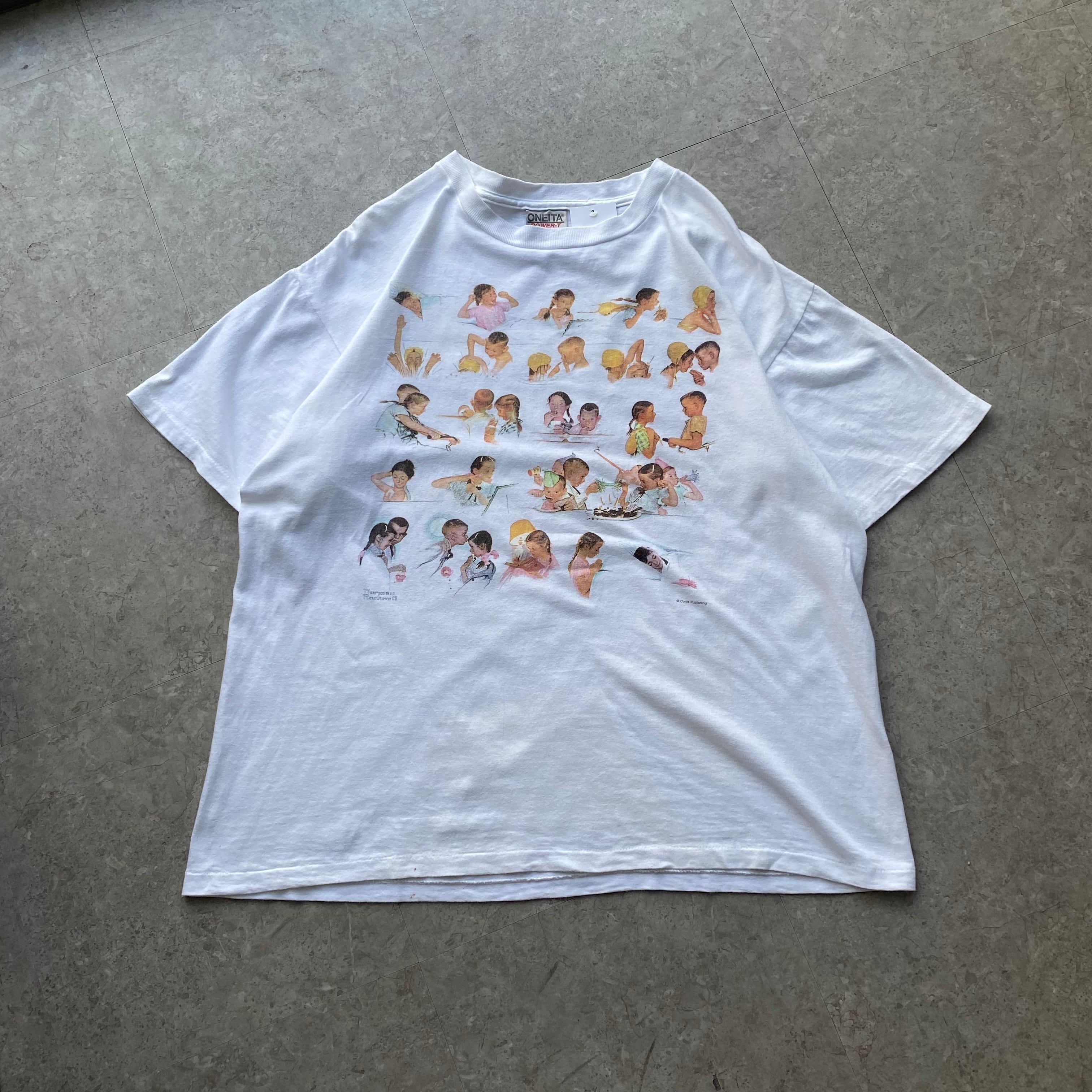 90s Norman Rockwell "Day in the Life of a Little Girl" T-shirt【仙台店】