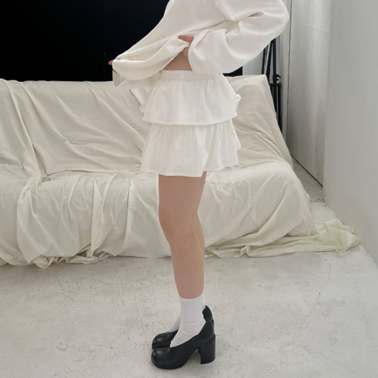 ホワイトケーキスカート　LT0040049