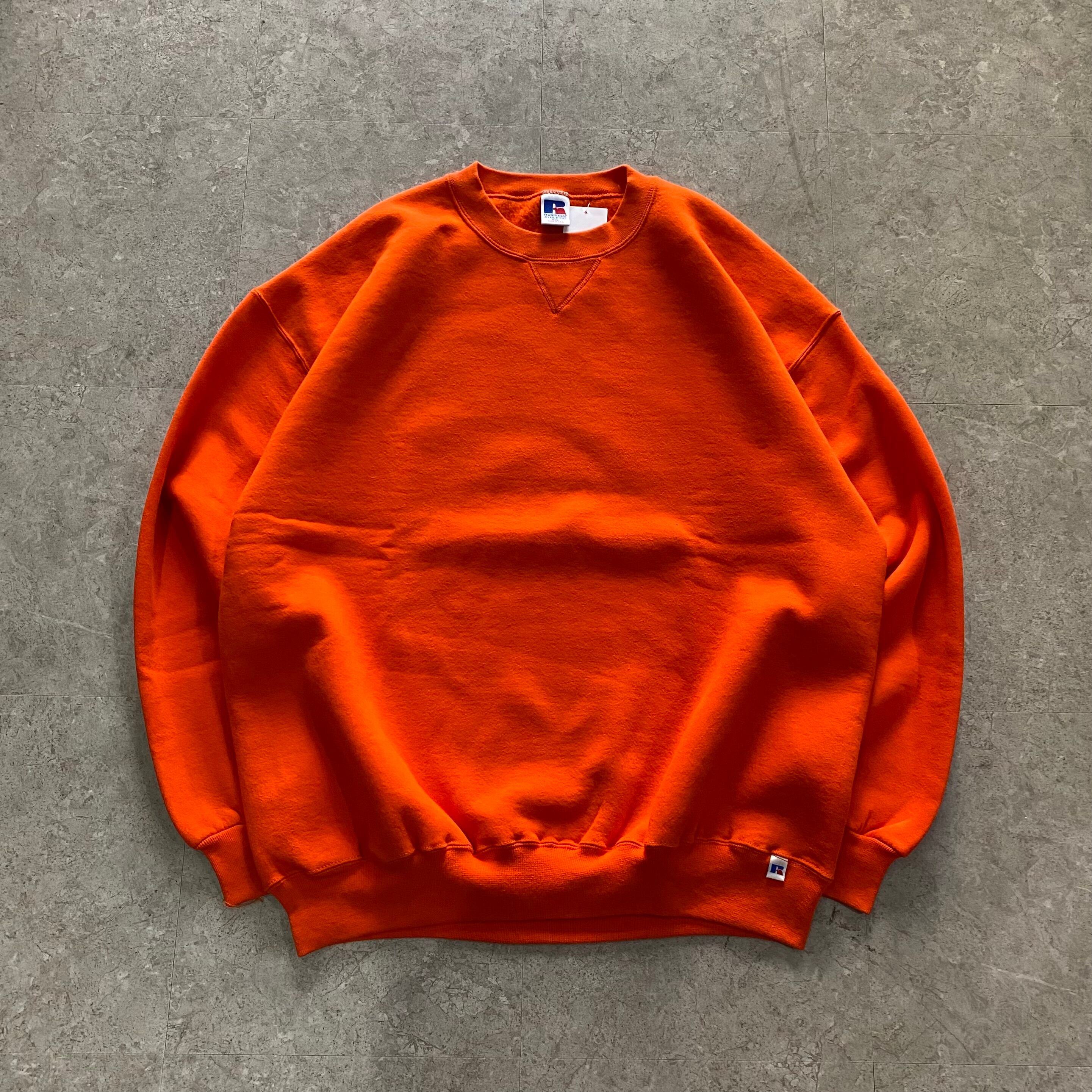 mint condition‼︎ 90s RUSSELL ATHLETIC V gusset sweat "orange"【仙台店】