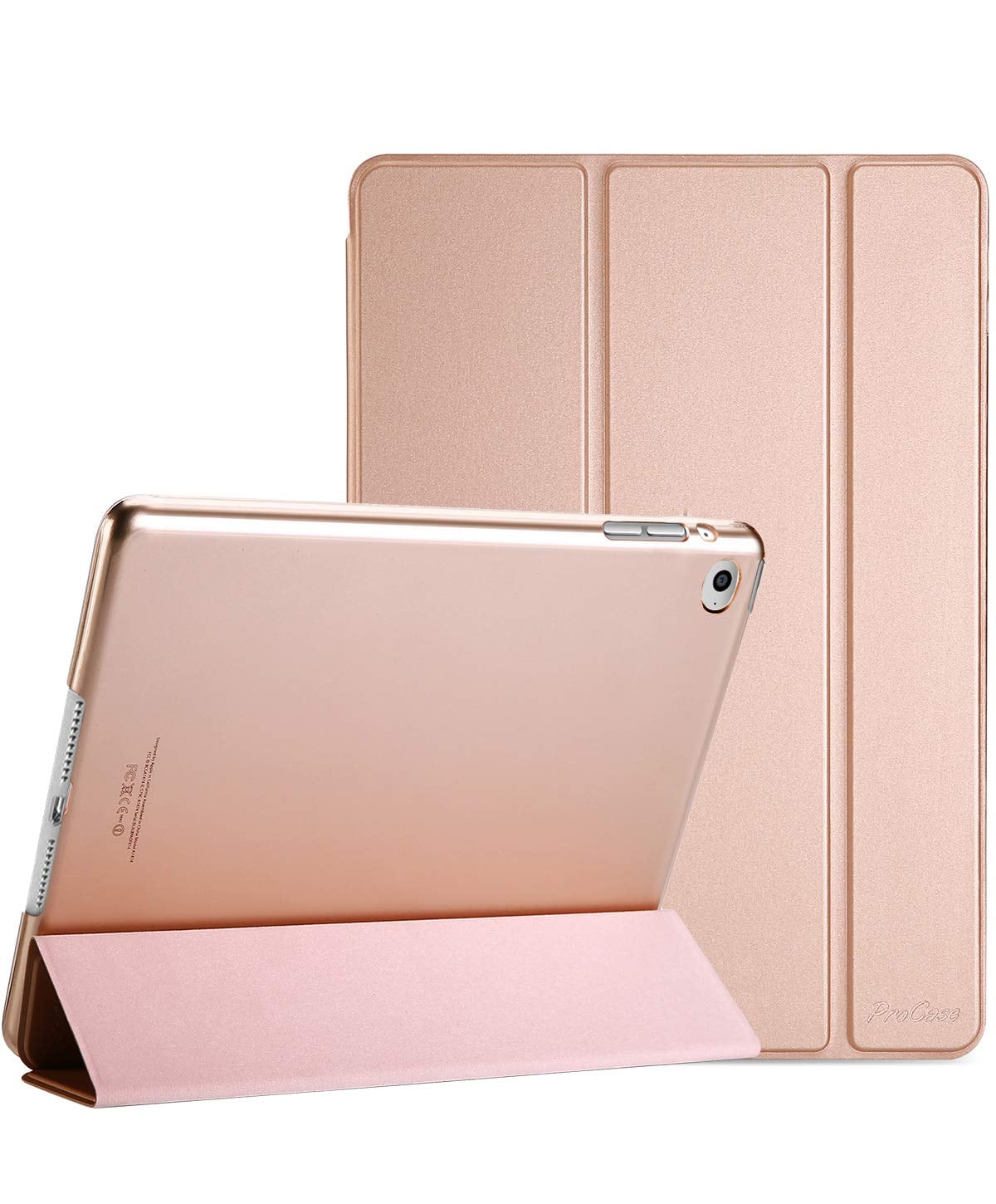 ProCase iPad Air 2 9.7" 2014発売 ケース スマート 超スリム スタンド -ローズゴールド
