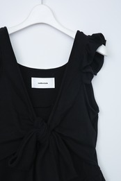 Ribbon frill tank top