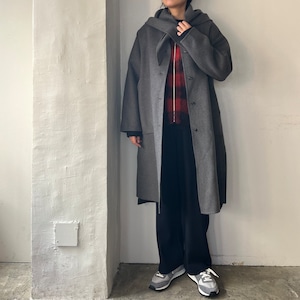 Liyoca　両面ビーバー ストール付き一重コート