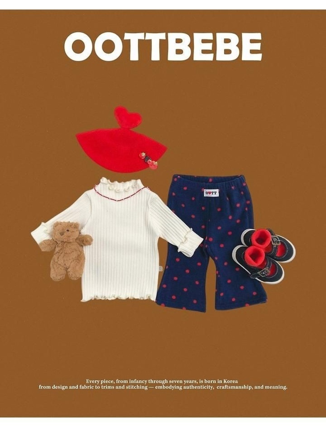 韓国子供服 / 26winter / oottbebe / セリーヌリブフレアT / ベビー&キッズ / 冬服 *XS~XL*