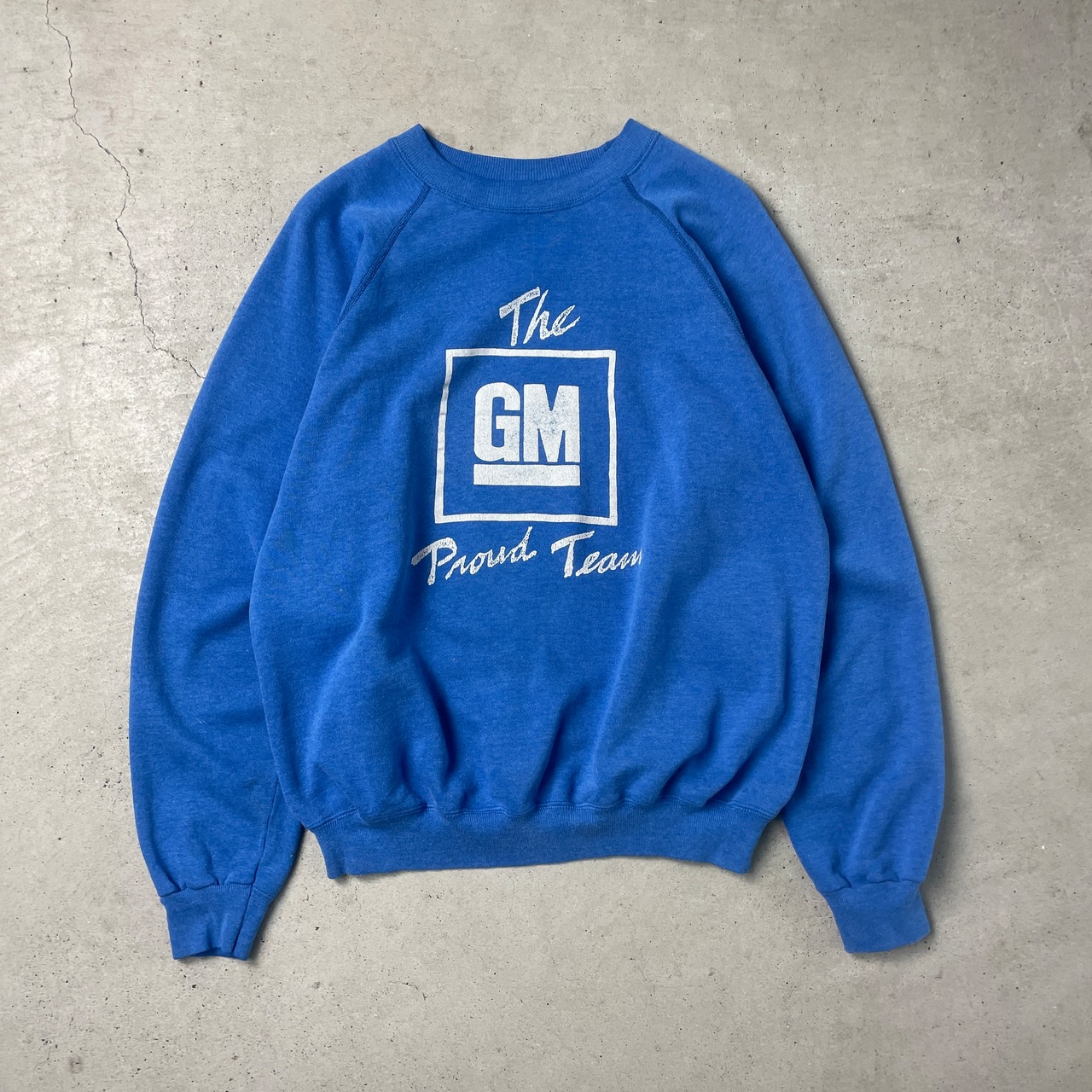 80年代 USA製 GM GENERAL MOTORS プリント スウェットシャツ メンズXL 