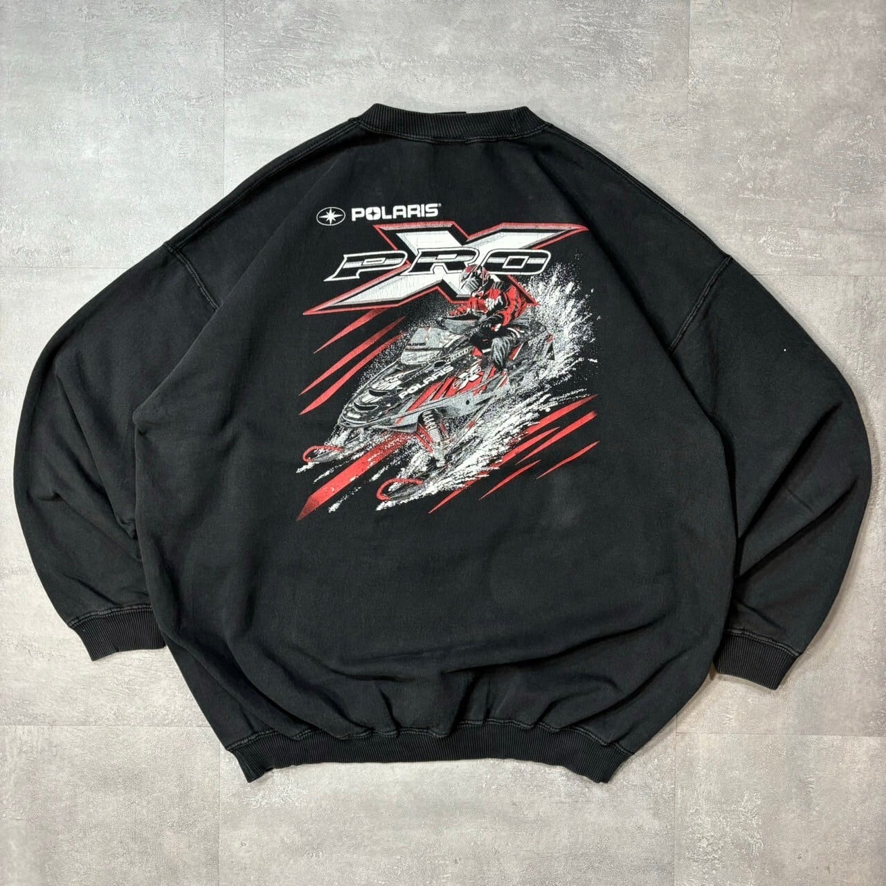 《XL》 PURE POLARIS ボートレース プリント スウェット ブラック No.4178