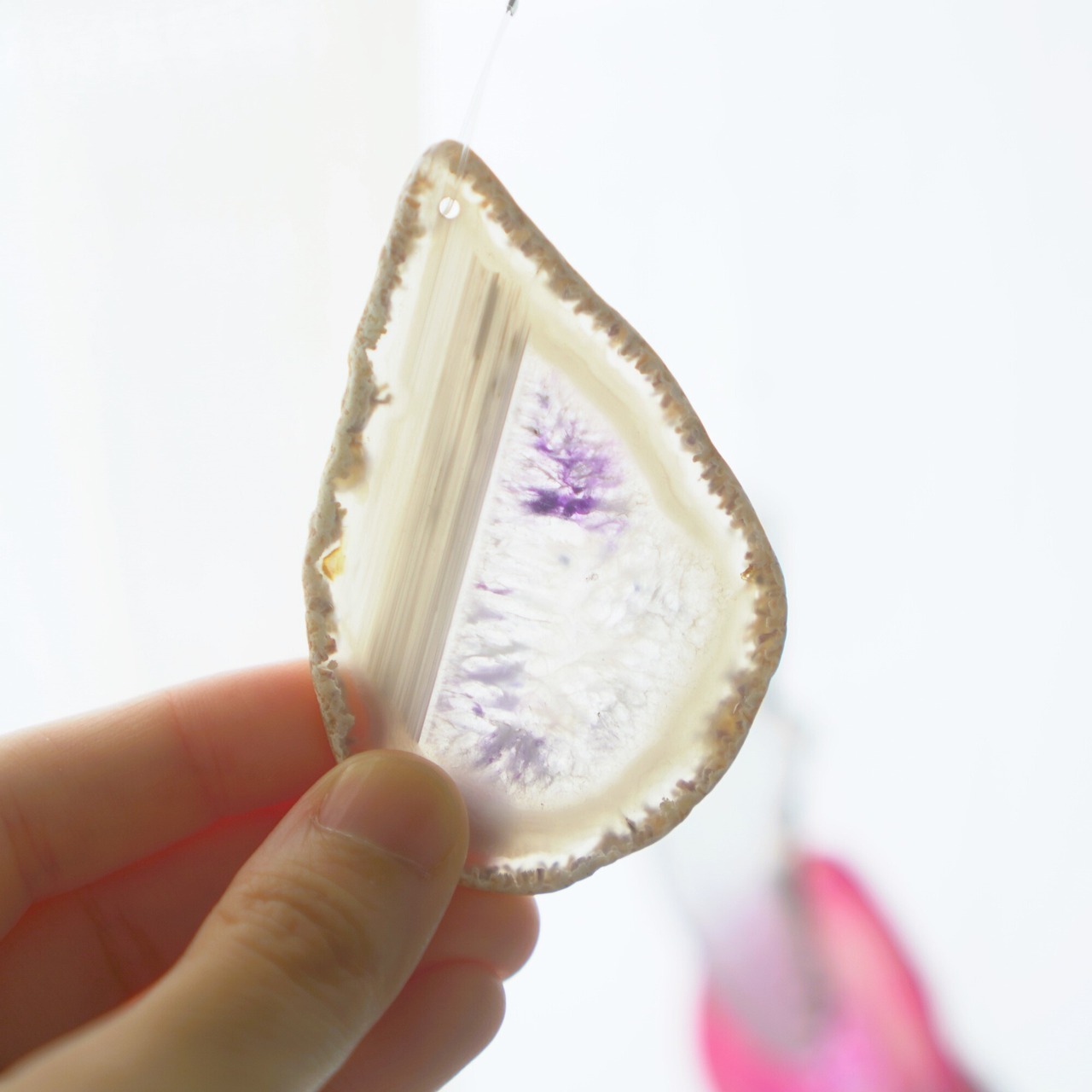 Crystal Angel - アゲートヒーリングチャイム / Agate Sun Catcher Wind Chime 077