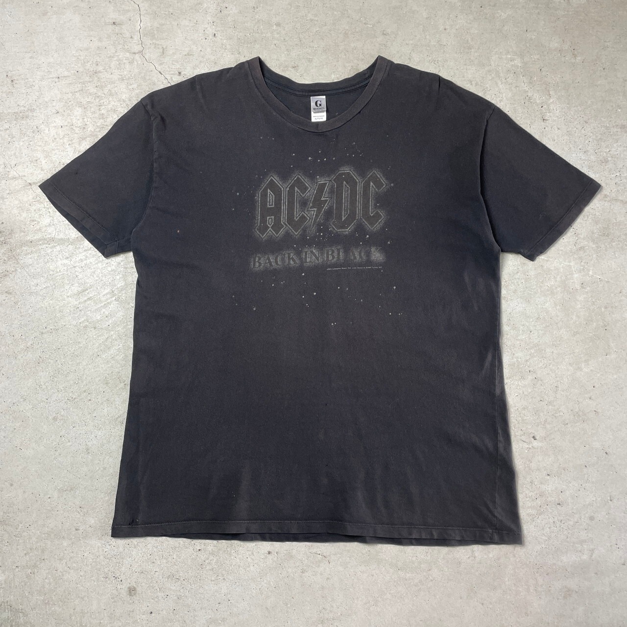 00年代 AC/DC BACK IN BLACK 2005 ロゴプリント バンドTシャツ メンズ 