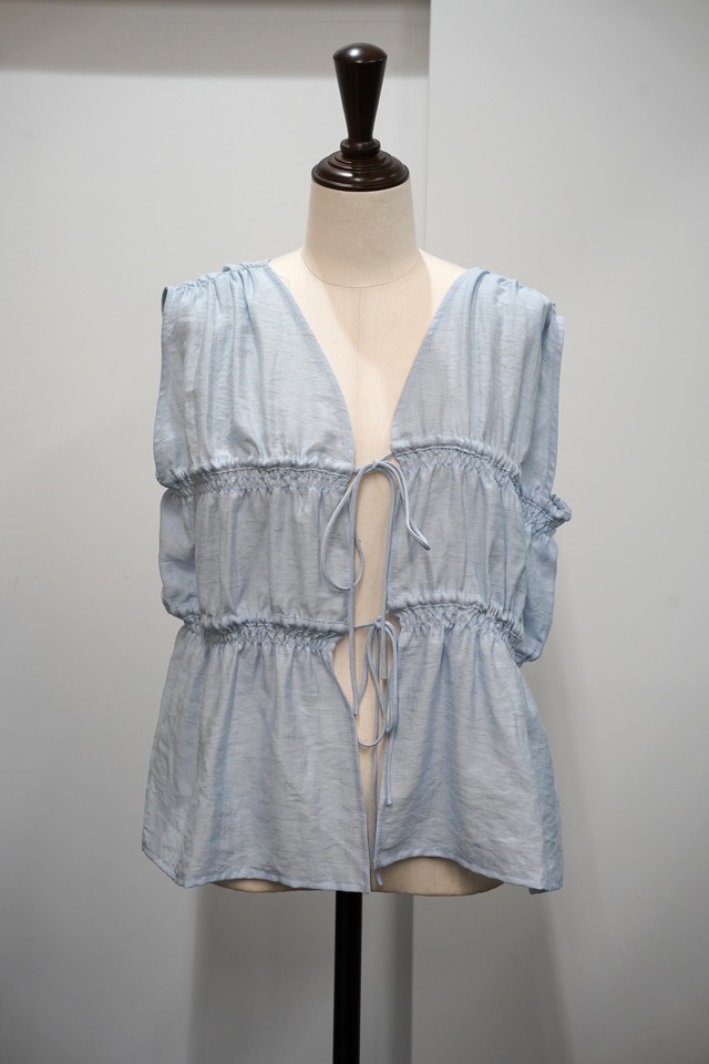 SHIRRING RIBBON VEST