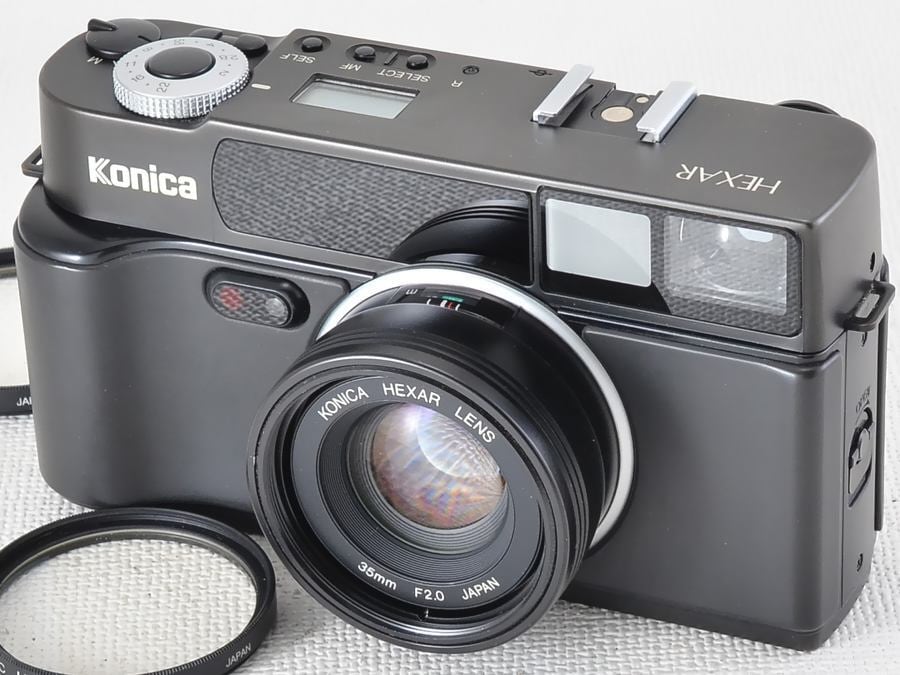 コニカ ヘキサー KONICA HEXER 専用ストロボ付き 35mm F2 - フィルムカメラ