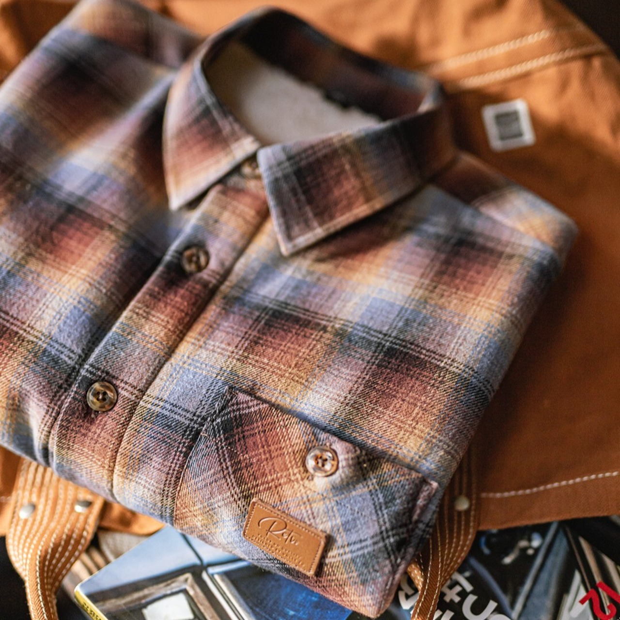 Plaid Fleece Lining Warm Shirt / チェック フリース ライニング ワーム シャツ