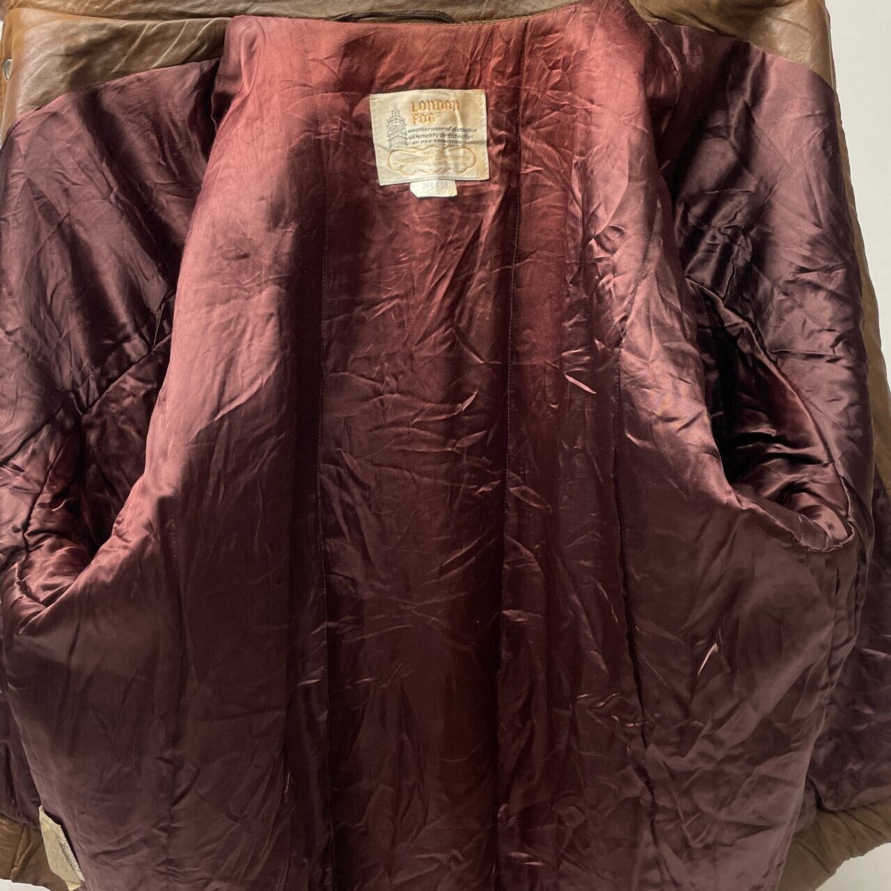 80年代 LONDON FOG ロンドンフォグ レザーブルゾン スポーツジャケット