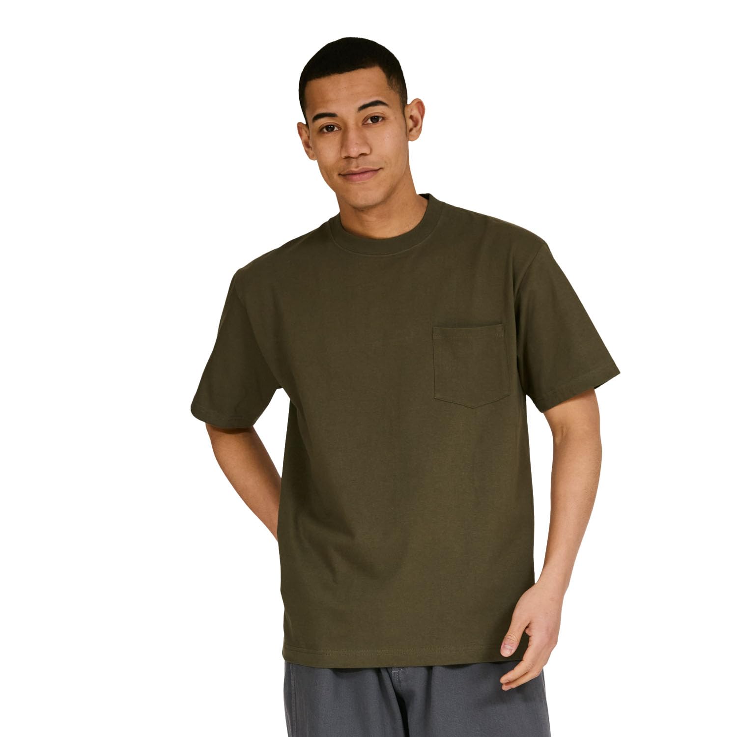 【在庫処分】ビーフィー Tシャツ 半袖 丸首 綿100% 丸胴仕様 タグレス仕様 ビーフィポケットTシャツ H5190 メンズ