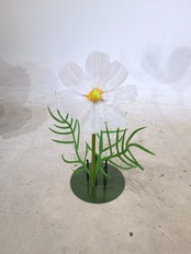 オーガンジー　ジャイアントフラワー　コスモス30cm　ピンク・ホワイト・グラデーションレッド