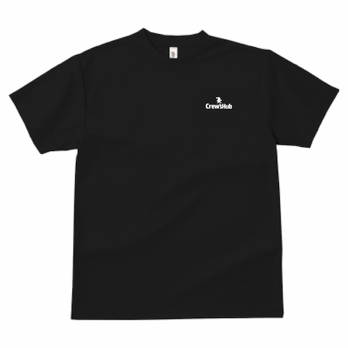 GLIMMER ドライTシャツ ワンポイント（黒）