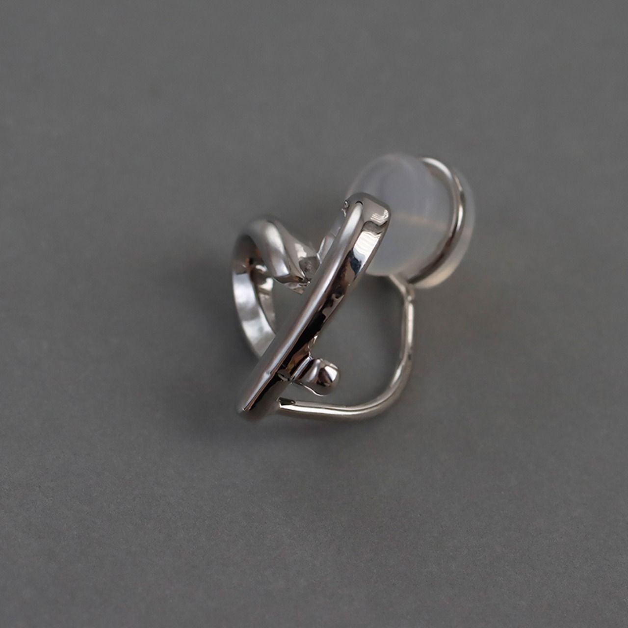 【ネコポス便】クリップ式 オープンハートイヤリング 1785