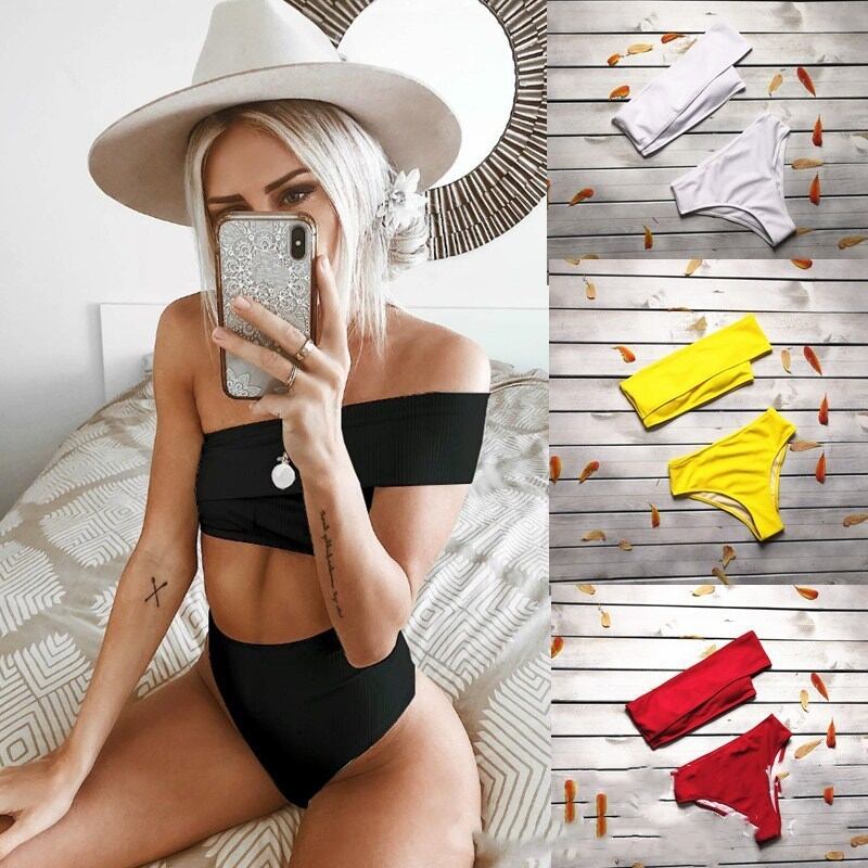 パッドポケット有り ワンショルダービキニ★女性魅力溢れ★