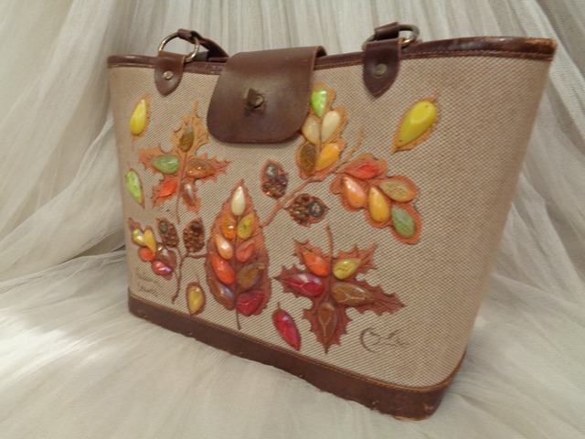 Colins bag autumn leaf vintage コリンズ バッグ オータムリーフ 