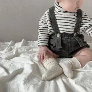 【BABY】韓国風　コーデュロイサロペット