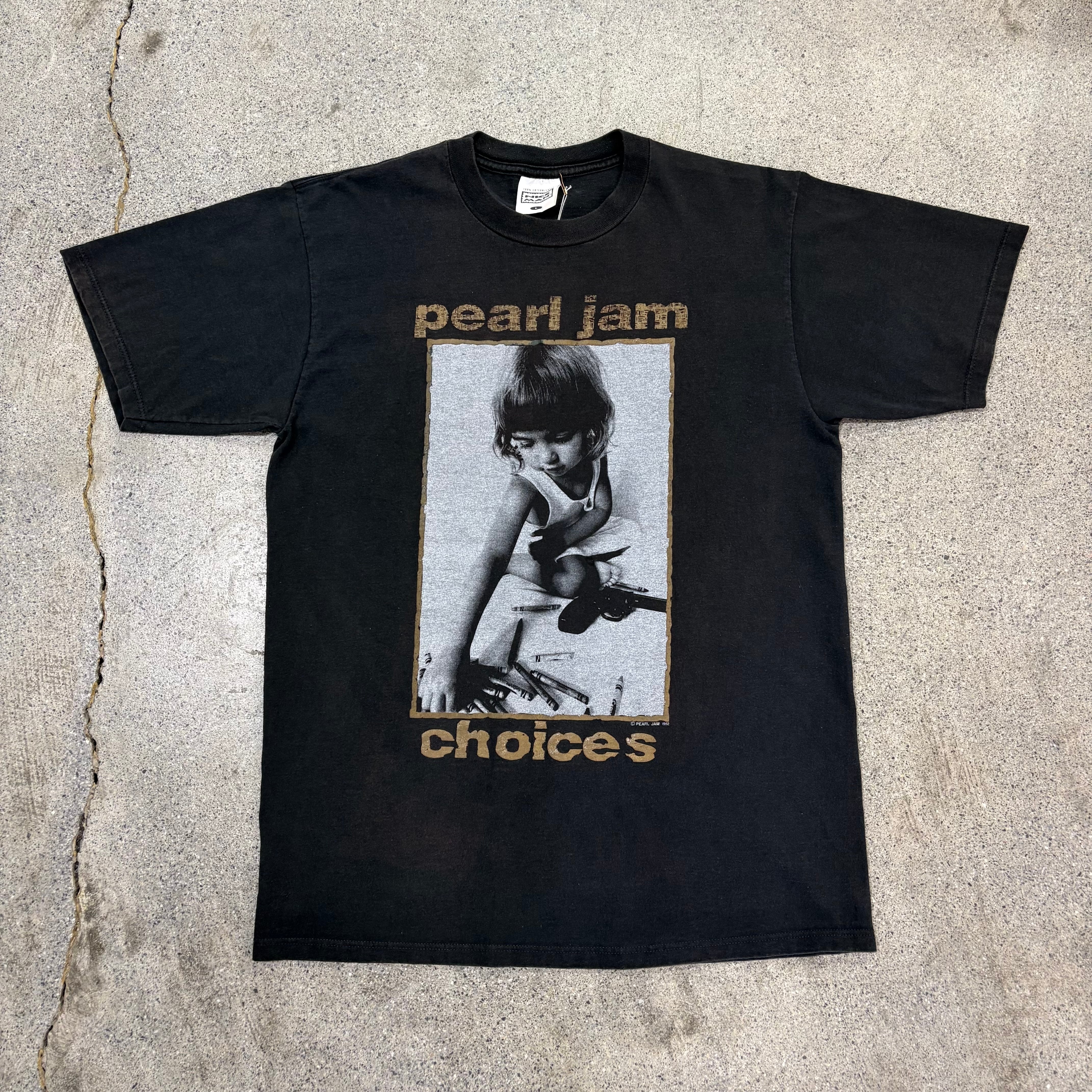pearl jam】90s Print T-Shirt L 