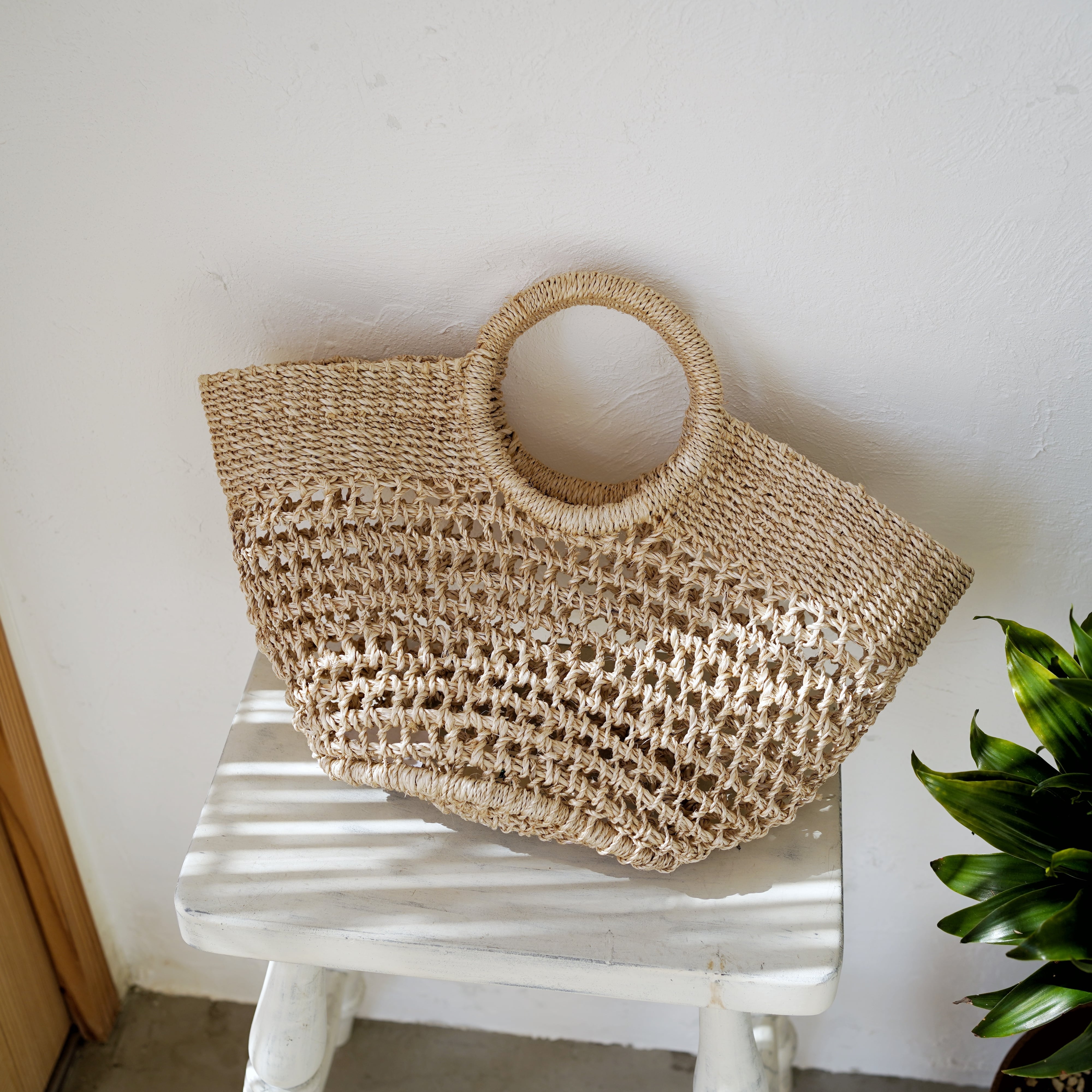 フィリピン製ラウンドハンドルバッグ/NESS CRAFT