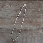 Mandi/マンディ Small A. Beads × Silver Necklace (60cm)(White×Silver)